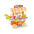 Kids Toy 27pc 33cm Rotating/Roasting BBQ Trolley w/Veggie/Fish/Meat/Light/Sound