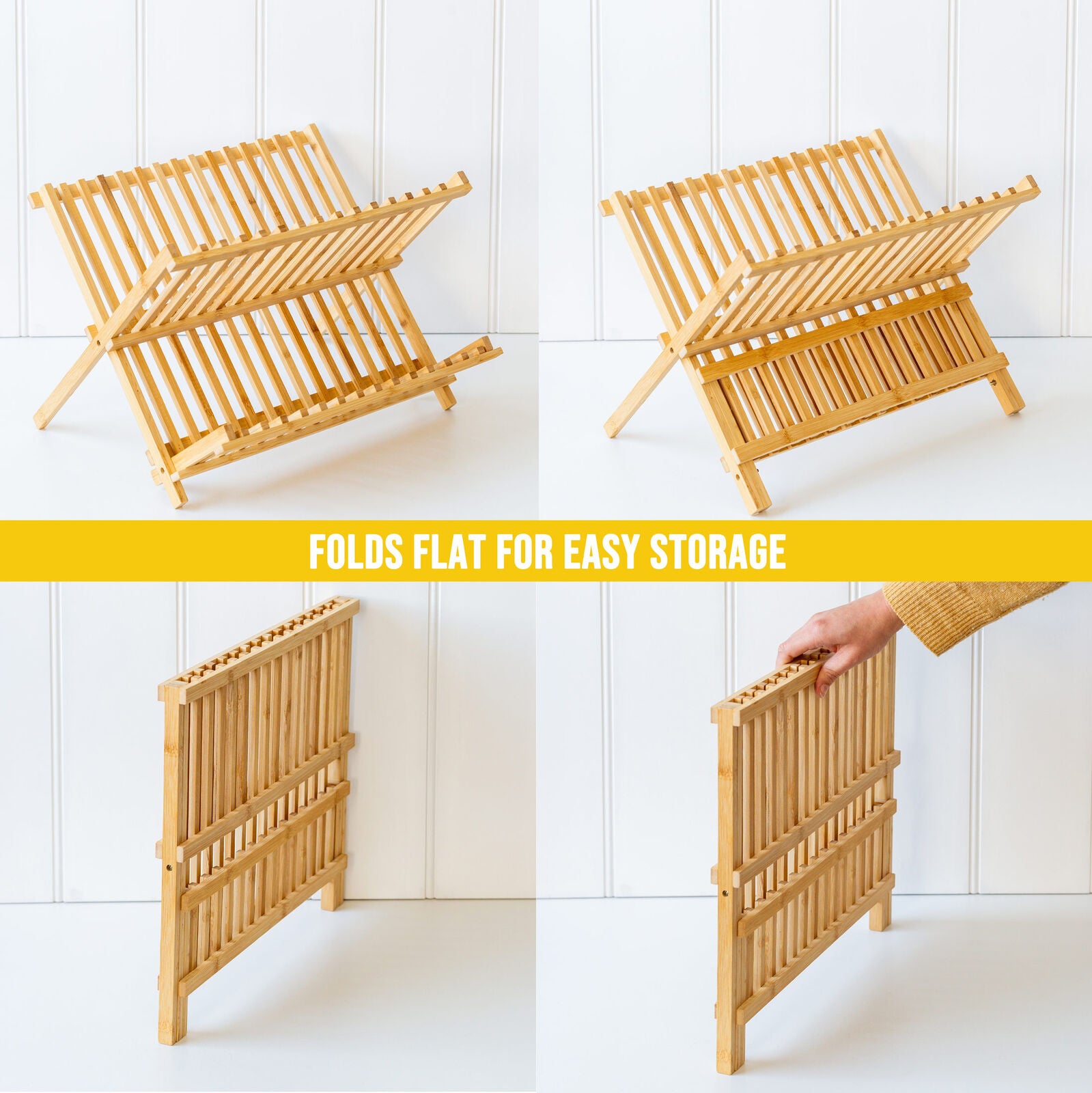 2 Tier Bamboo Dish Rack