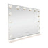 LED Beauty Mirror with 14 Bulbs, Colour Settings, USB A and USB C, White, 50 × 42cm