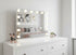 LED Beauty Mirror with 14 Bulbs, Colour Settings, USB A and USB C, White, 50 × 42cm