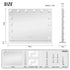 LED Beauty Mirror with 14 Bulbs, Colour Settings, USB A and USB C, White, 50 × 42cm