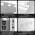 LED Beauty Mirror with 14 Bulbs, Colour Settings, USB A and USB C, White, 50 × 42cm