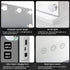 LED Beauty Mirror with 15 Bulbs, Colour Settings, USB A and USB C, White, 58 × 48cm