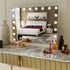 Beauty Mirror with 18 LED Bulbs, Colour Settings, White Frame,  and USB A and C Ports