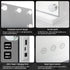 Beauty Mirror with 18 LED Bulbs, Colour Settings, White Frame,  and USB A and C Ports
