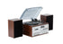Audio Home Entertainment System Brown Turntable, CDs, Vinyl, Wireless Streaming & More