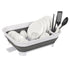 Collapsible Dish Rack with Utensil Section Space-Saving Drying Rack for Compact Kitchens & Camping
