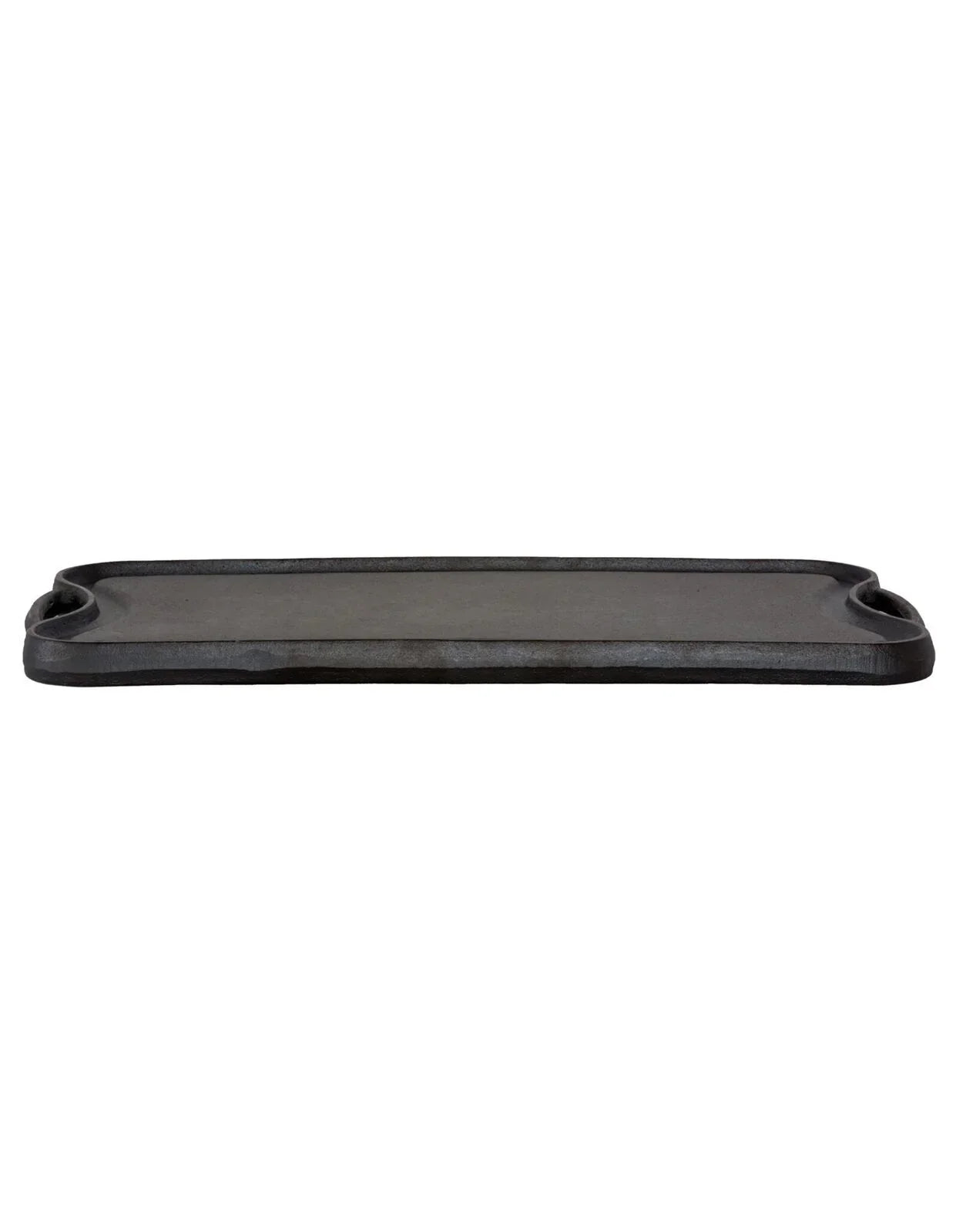 Oil-seasoned Ready to use 50.7x25.8cm Reversible Cast Iron Grill - Black