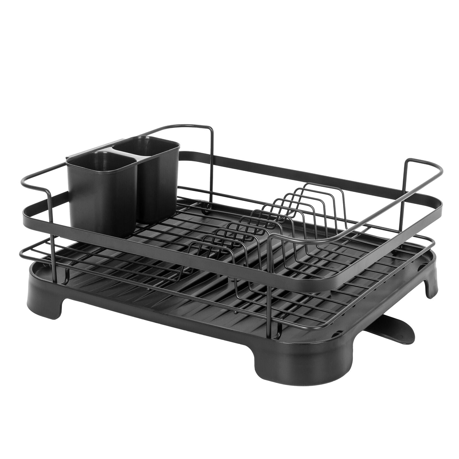 Steel Frame Dish Drying Rack Durable Steel Frame, Removable Utensil Holder, Compact Size for Small Kitchens & Apartments