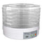 Food dehydrator with clear trays on a white background