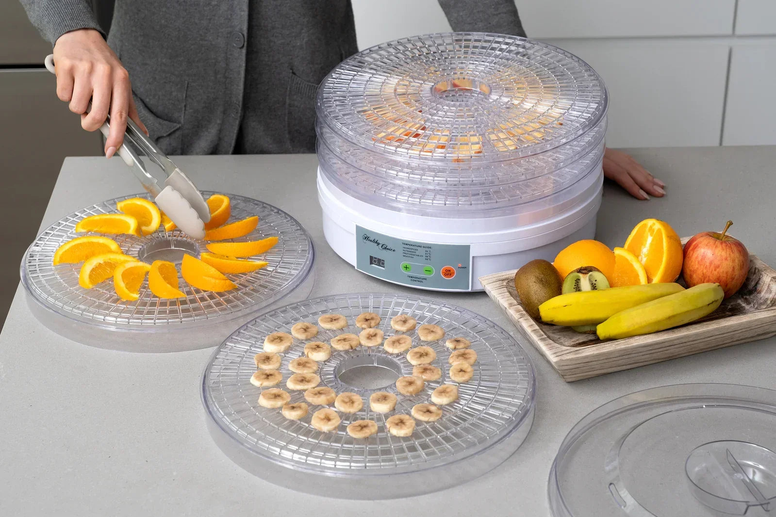 Food Dehydrator – 5‑Tray, Expandable to 10, 4 Temp Presets, 300W