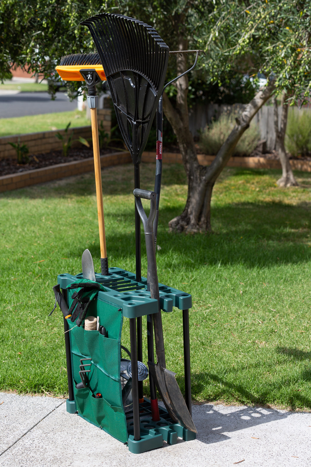 Organising Storage Rack for Garden Tools Green & Keep the Shed Tidy