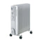 White electric radiator on a white background