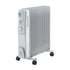 White electric radiator on a white background