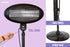 2000W Outdoor Electric Patio Heater Free Standing Adjustable 2.1m IPX4 - Black