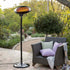 2000W Outdoor Electric Patio Heater Free Standing Adjustable 2.1m IPX4 - Black