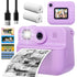 Kids 48MP Instant Print Camera with Dual Lens and 1080P HD Video