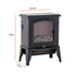 Electric Fireplace Heater – 1000/2000W, Log Flame Display, Freestanding, Black