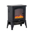 Electric Fireplace Heater – 1000/2000W, Log Flame Display, Freestanding, Black