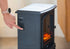 Electric Fireplace Heater – 1000/2000W, Log Flame Display, Freestanding, Black