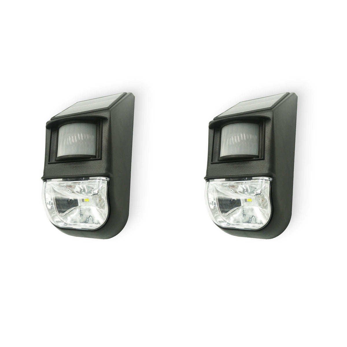 Solar-Powered Motion Sensor Light 2-Piece, Detects Motion, Rechargeable