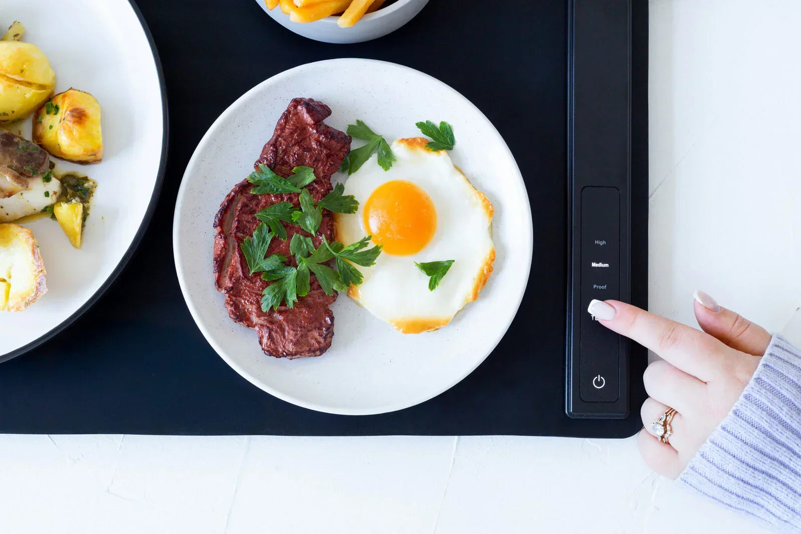 Electric Warming Mat Adjustable 3-Level Heat, Rollable & Portable Hot Plates Heat Pad
