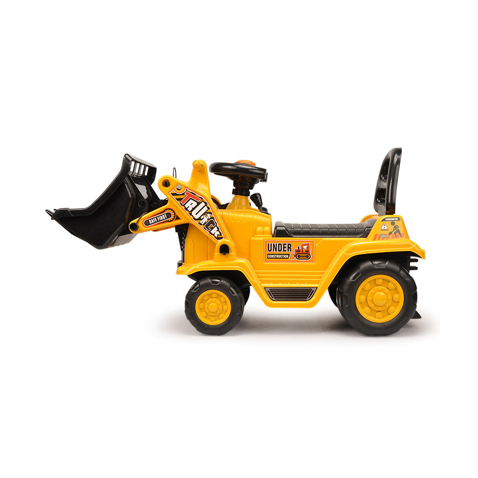 Ride-on Children's Digger Yellow w/ Interactive Gear Stick & Scoop