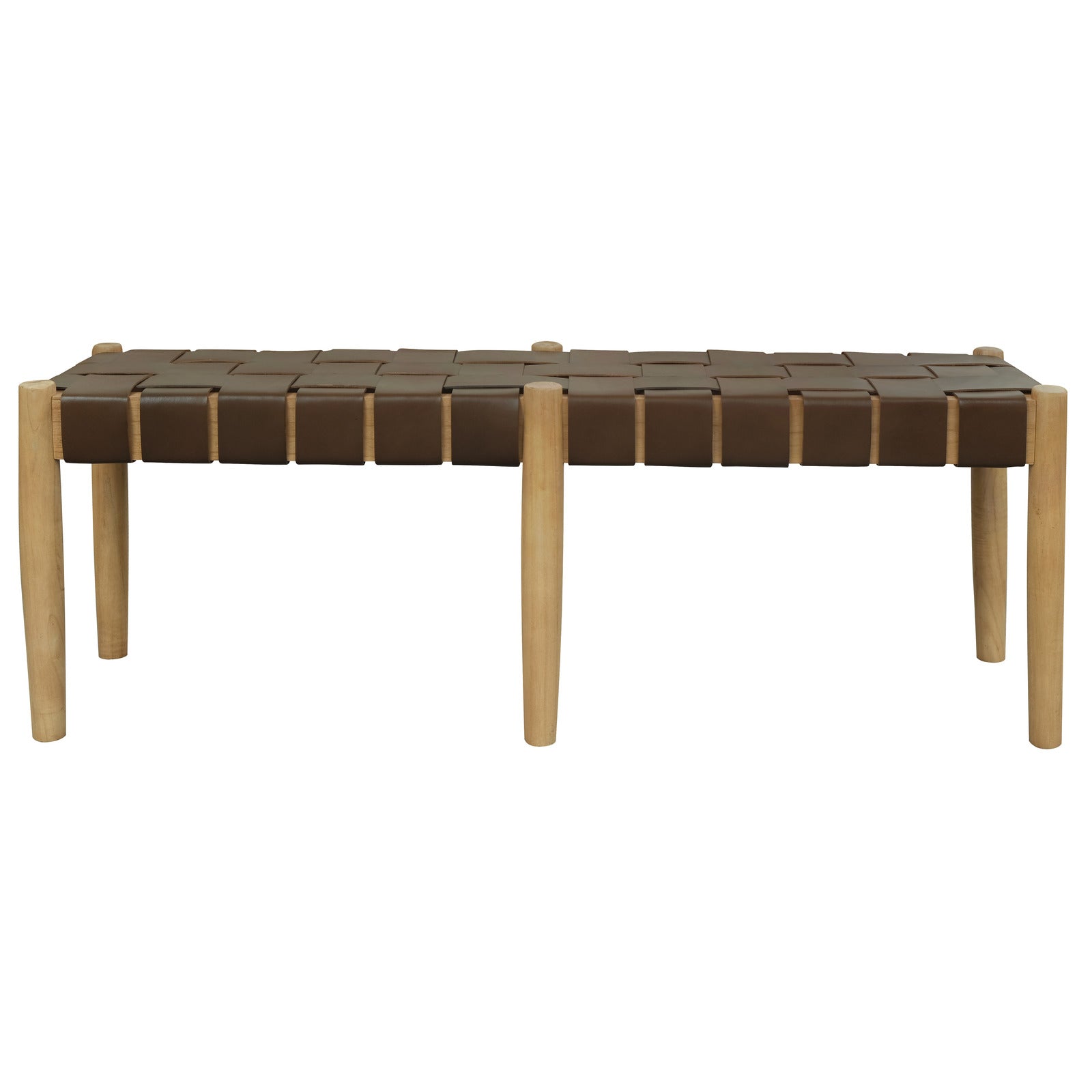 Elliot Leather Bench (Natural)
