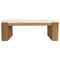 Adelle Solid Mindi Timber Bench - Small (Almond)