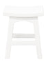 Tokyo Solid Mahogan Timber Footstool (White)
