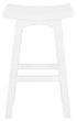Tokyo Solid Mahogany Timber Barstool (White)