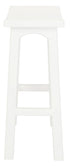Tokyo Solid Mahogany Timber Barstool (White)