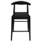 Elliot Leather Kitchen Counter Stool (Black)