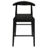 Elliot Leather Kitchen Counter Stool (Black)