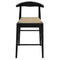 Arden Solid Oak Loom Kitchen Counter Stool (Black)