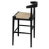 Arden Solid Oak Loom Kitchen Counter Stool (Black)