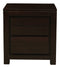 Amsterdam 2 Drawer Bedside Table (Chocolate)