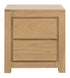 Amsterdam Solid White Cedar 2 Drawer Bedside (Natural)