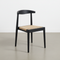 Arden Solid Oak Dining Chair with Papercord Loom, Black, 51x49x78cm Frame