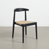 Arden Solid Oak Dining Chair with Papercord Loom, Black, 51x49x78cm Frame