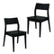 Providence Solid Oak Dining Chair - Set of 2 (Black)
