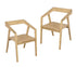 Kyoto Solid Oak Arm Chair - Set of 2 (Natural)