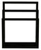 Nobu Solid Mahogany Timber Towel Stand (Black)