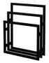 Nobu Solid Mahogany Timber Towel Stand (Black)