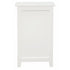 Tasmania White 3-Drawer Lamp Table, Solid Mahogany, Brass Handles, 18kg