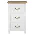 Tasmania 3 Drawer Lamp Table, Mahogany Timber, White Caramel, 18kg, No Assembly