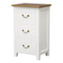 Tasmania 3 Drawer Lamp Table, Mahogany Timber, White Caramel, 18kg, No Assembly