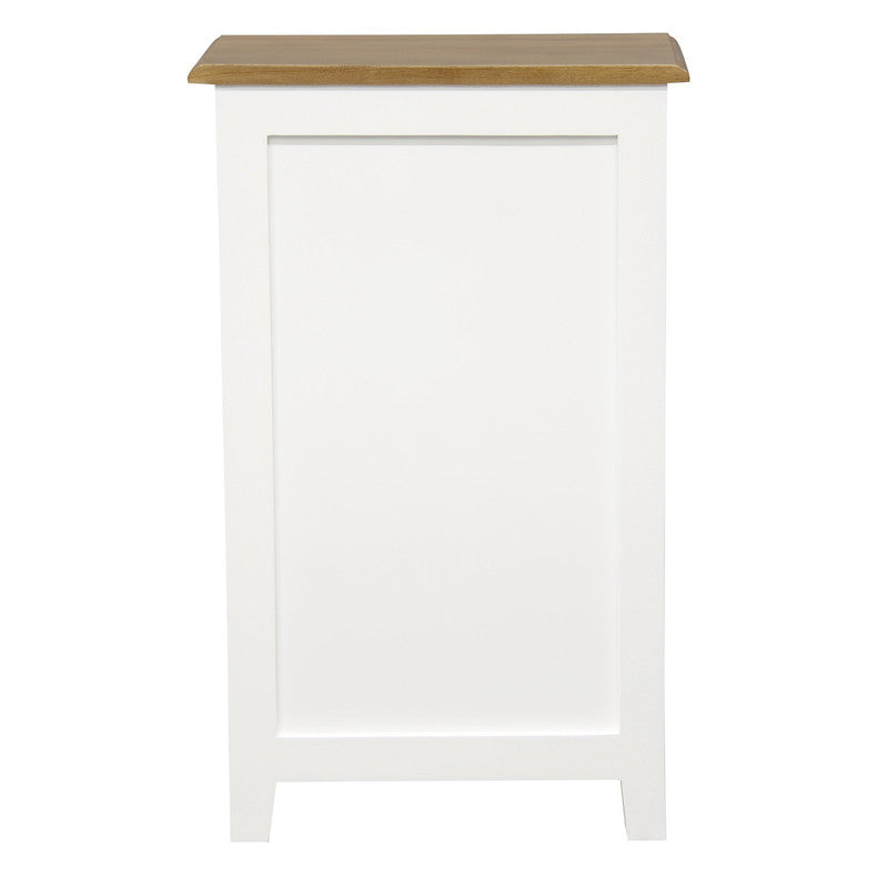Tasmania 3 Drawer Lamp Table, Mahogany Timber, White Caramel, 18kg, No Assembly