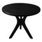 Gatsby Round Side Table – Large Black, Solid Mindi Timber, 50×50×47cm