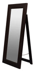 To Solid Mahogany Timber Standing Mirror (Chocolate)
